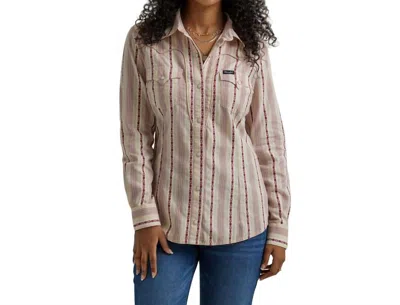 Wrangler Women's Retro Stripe Western Shirt In Pink