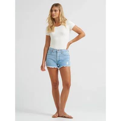 Wrangler Women's Reworked Short In Light Stone In Blue
