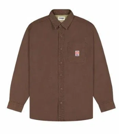 Wrangler Women's Shirts  112371551 Cj 1 Pkt Shirt Peppercorn In Brown