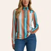 Wrangler Women's Skye Multicolor Stripe Print Pullover In Multi