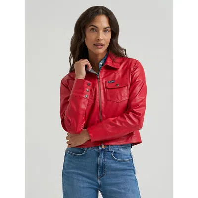 Wrangler Women's Slim Seamed Jacket In Chili Pepper In Multi