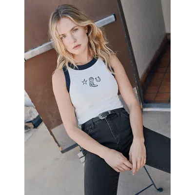 Wrangler Women's Slim Tank Top In Worn White