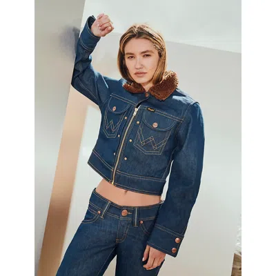 Wrangler Women's Super ® Sherpa Jacket In Super Raw In Blue