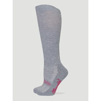 Wrangler Women's Western Boot Sock In Grey In Gray