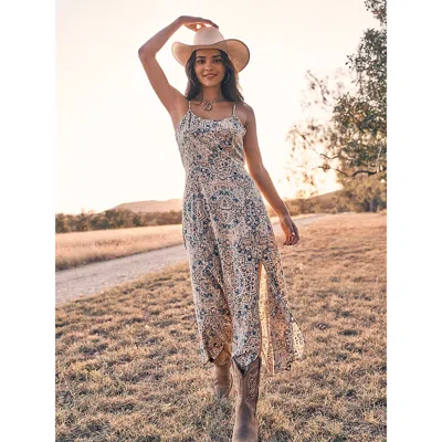 Wrangler Women's Western Tank Maxi Dress In Cream Retro In White