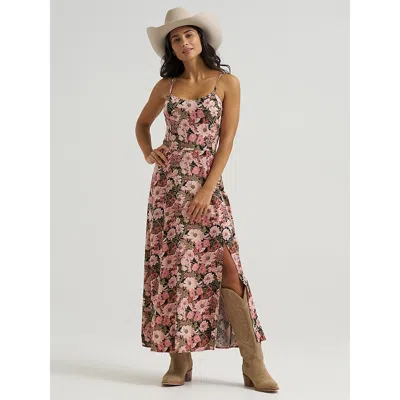 Wrangler Women's Western Tank Maxi Dress In Pink In Multi