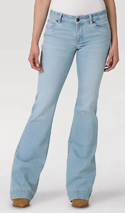 Wrangler Women's Wide Leg Trouser Jeans In Light Blue