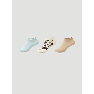 Wrangler Women's Workwear Novelty Low Cut Sock (3-pack) In Cow In Multi