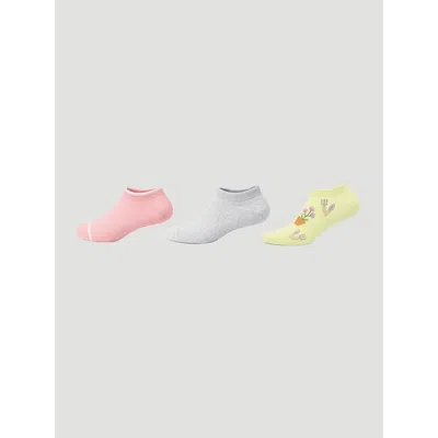 Wrangler Women's Workwear Novelty Low Cut Sock (3-pack) In Gardening In Multi