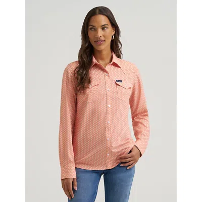 Wrangler Women's  Aria Performance Shirt In Orange In Pink