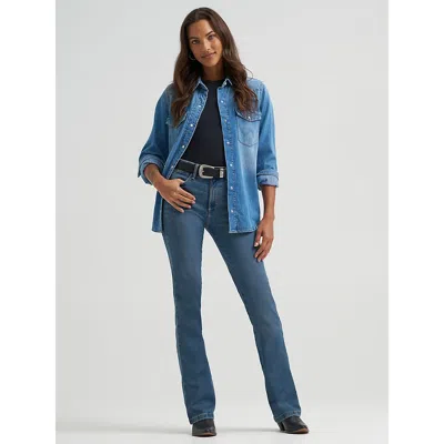Wrangler Women's  Bespoke High Rise Bootcut Jean In Ada In Blue