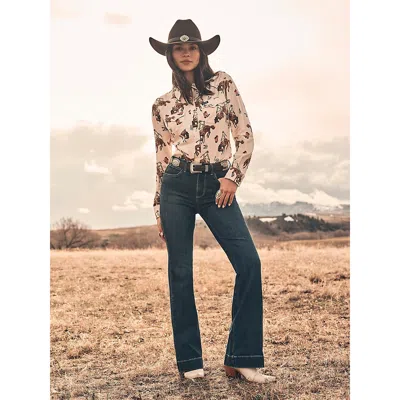 Wrangler Women's  Bespoke High Rise Trouser Jean In Alexandra In Blue