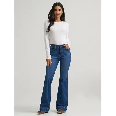 Wrangler Women's  Bespoke High Rise Trouser Jean In Reina In Blue