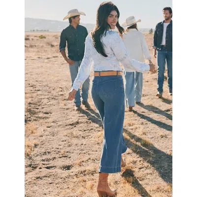 Wrangler Women's  Bespoke Wide Leg Crop Jean In Miranda In Multi