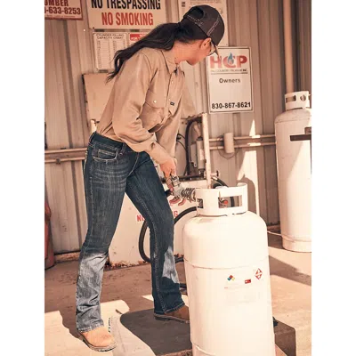 Wrangler Women's ® Fr Flame-resistant Retro® Mae Bootcut Work Jean In Bakersville In Brown