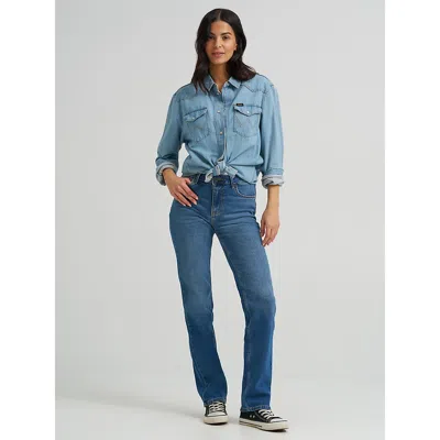 Wrangler Women's ® High Rise True Straight Leg Jean In Ocean Medium In Blue