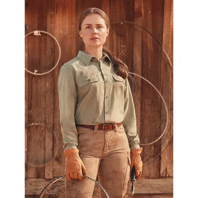 Wrangler Women's  Riggs Workwear® Lightweight Vented Work Shirt In Hedge Green