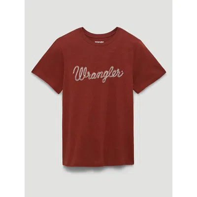 Wrangler Women's  Rope Logo Reg Fit Tee In Smoked Paprika In Brown