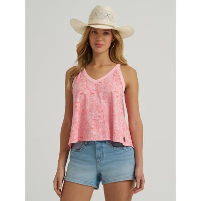 Wrangler Women's  V-neck Desert Tank In Pink