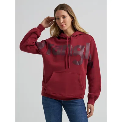 Wrangler Women's  Wide Open Spaces Logo Hoodie In Deep Burgundy