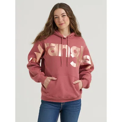 Wrangler Women's  Wide Open Spaces Logo Hoodie In Pink Shadow
