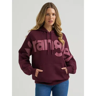 Wrangler Women's  Wide Open Spaces Logo Hoodie In Port Wine In Brown