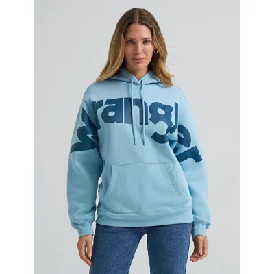 Wrangler Women's  Wide Open Spaces Logo Hoodie In Sky Ridge In Blue