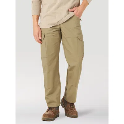 Wrangler Workwear Cargo Pant In Bark In Green