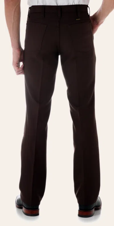 Wrangler Wrancher Chocolate Brown Twill Dress Jeans