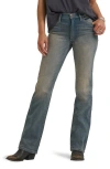 Wrangler Wrancher Mid Rise Bootcut Jeans In Gray