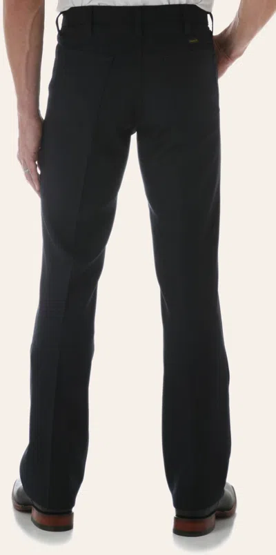 Wrangler Wrancher Navy Blue Large Waist Dress Pants In Black