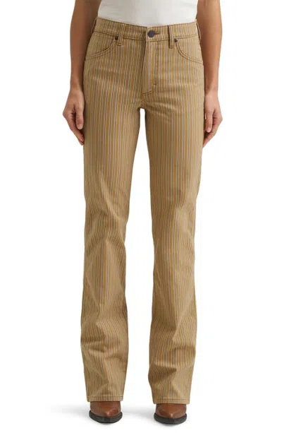 Wrangler Wrancher Striped Bootcut Jeans In Multi