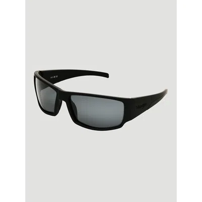 Wrangler Wrap Sunglasses In Smoke In Black