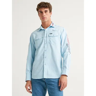 Wrangler ® X 250 Years Of America Performance Shirt In Cerulean Blue