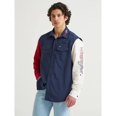 Wrangler ® X 250 Years Of America Performance Shirt In Colonial Navy In Blue