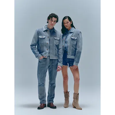 Wrangler X Beyond Retro Icons Jacket In Light Wash In Blue