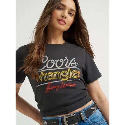 Wrangler X Coors Lainey Wilson Tee In Washed Black
