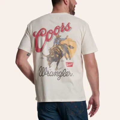 Wrangler X Coors Men's Off-white Beer Jacket Graphic T-shirt