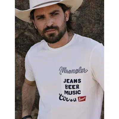 Wrangler X Coors Pocket T-shirt In Marshmallow In Gray
