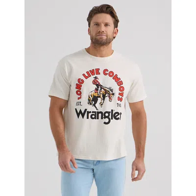 Wrangler X Diamond Cross Giddy Up Tee In Marshmallow In White