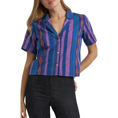 Wrangler X Lainey Wilson Crop Jacquard Cotton Button-up Shirt In Multi