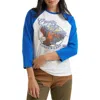 Wrangler X Lainey Wilson Eagle Graphic Raglan Tee In White