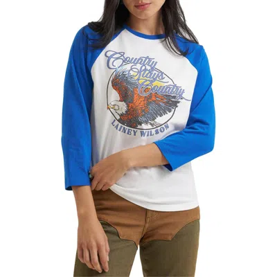 Wrangler X Lainey Wilson Eagle Graphic Raglan Tee In White