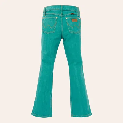 Wrangler X Lainey Wilson Girls' Turquoise Hugger Bootcut Jeans
