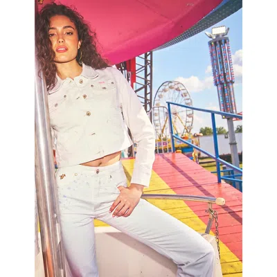 Wrangler X Loveshackfancy Cowboy Cut Floral Jean In Ecru In White