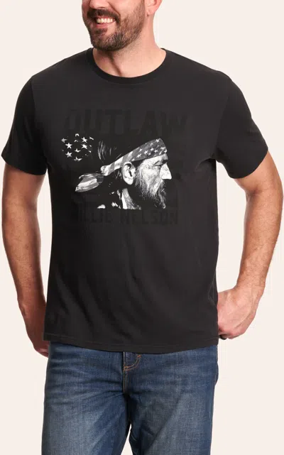 Wrangler X Men's Willie  Black Graphic T-shirt