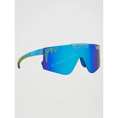 Wrangler X Pit Viper Sunglasses In Denim In Blue