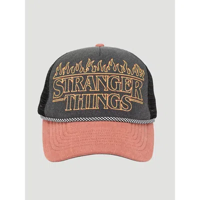 Wrangler X Stranger Things Fire Trucker Hat In Black