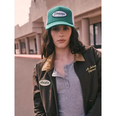 Wrangler X Stranger Things "strange" Trucker Hat In Green