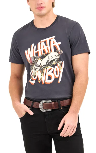 Wrangler X Whataburger Black Cowboy Graphic Short Sleeve T-shirt In Blue